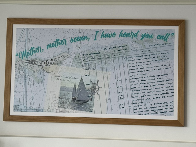 Framed Margaritaville wall art aboard the Islander