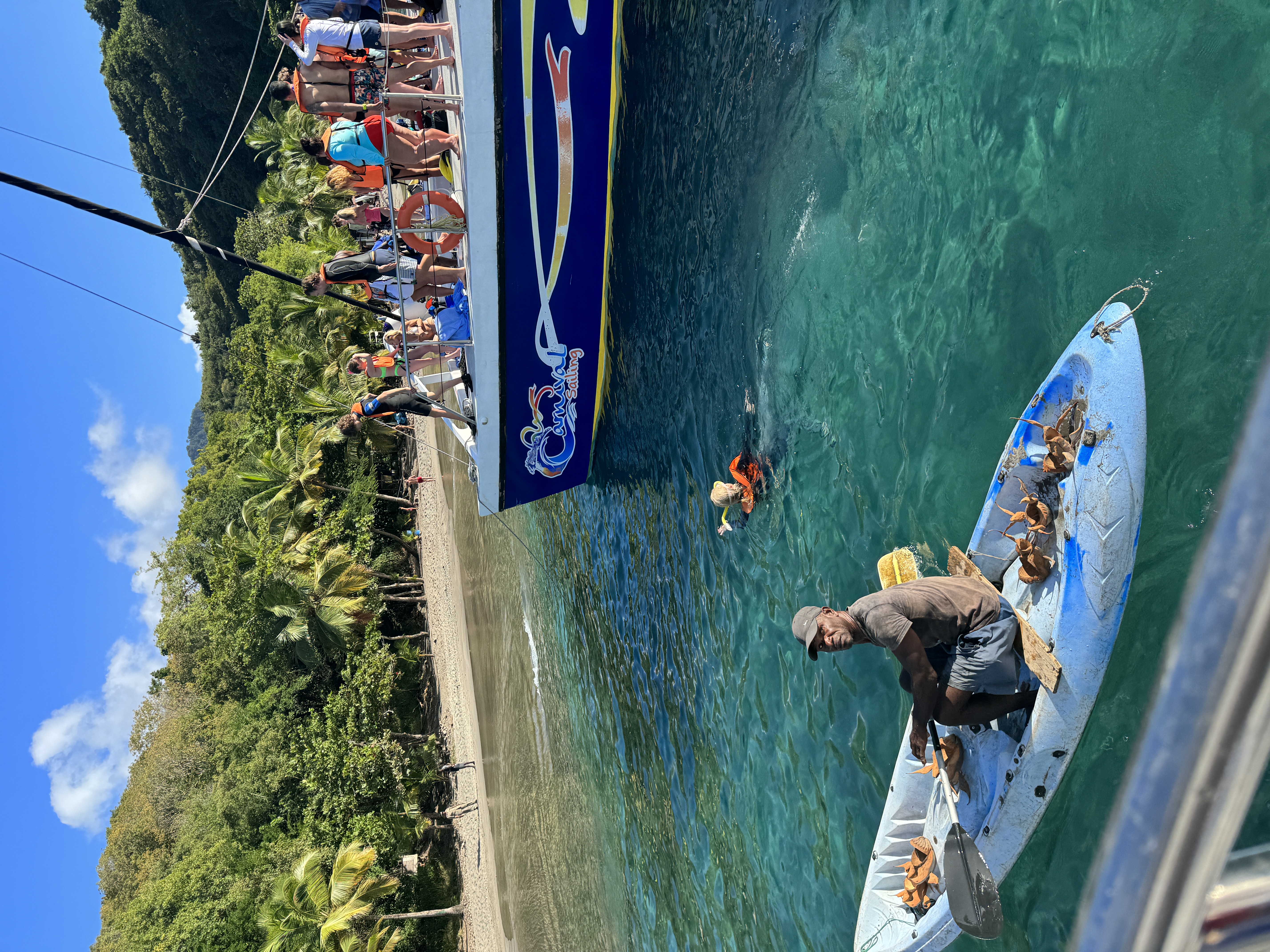 Our catamaran day on the water off St. Lucia